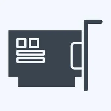 Icon Hardware. related to Computer symbol. glyph style. simple design edita.. Illustrazione stock