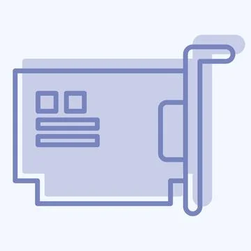 Icon Hardware. related to Computer symbol. two tone style. simple design ed.. Illustrazione stock