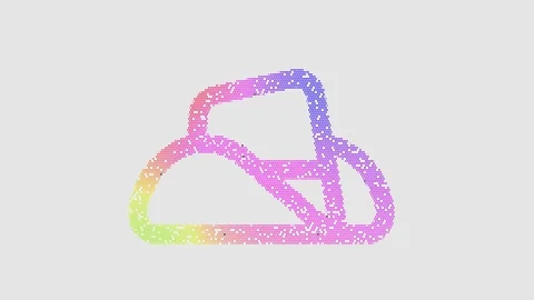 Icon hat cowboy side is made up of LED square shapes that shimmer and flicker. Stock Footage 297596627