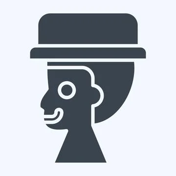 Icon Hat. related to Camping symbol. glyph style. simple design editable. s.. Stock Illustration