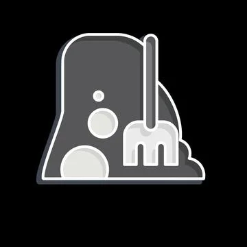 Icon Haystack. related to Agriculture symbol. glossy style. simple design e.. Stock Illustration