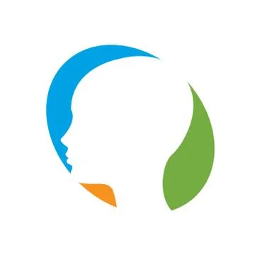 Icon with head Illustrazione stock