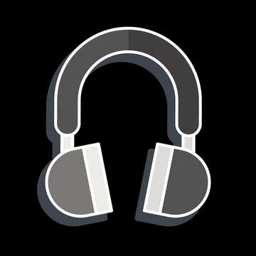 Icon Head Phone. related to Computer symbol. glossy style. simple design ed.. Stock-Illustration