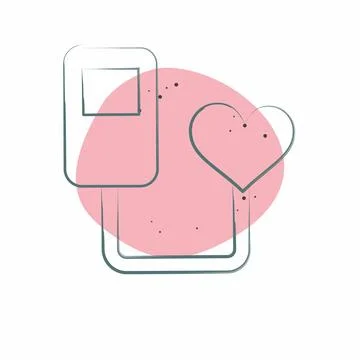 Icon Heart Beat Sensor. related to Sensors symbol. Color Spot Style. design.. Illustrazione stock
