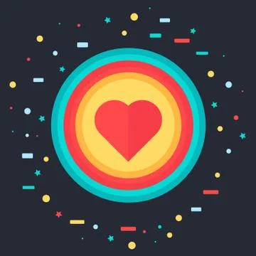 Like Icon with Heart Stock Illustration