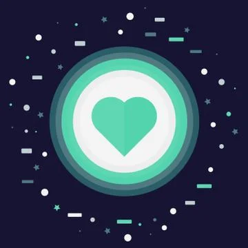 Like Icon with Heart Stock Illustration