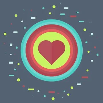 Like Icon with Heart Stock Illustration