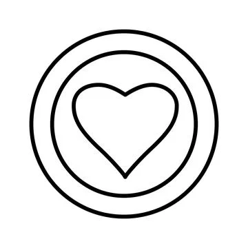 Icon Heart Machine line, editable stroke. Gambling symbol, object. Vector Stock Illustration