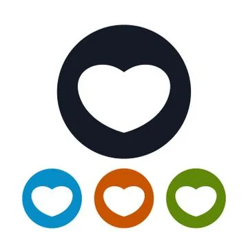 Icon heart, vector illustration 스톡 일러스트
