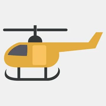 Icon helicopter. Transportation elements. Icons in flat style. Good for pri.. Stock Illustration