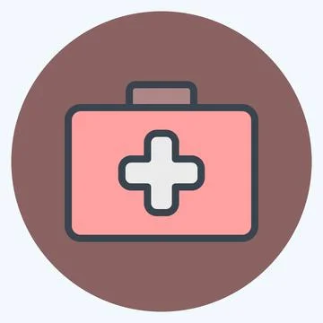 Icon Help. suitable for education symbol. color mate style. simple design edi 库存插图