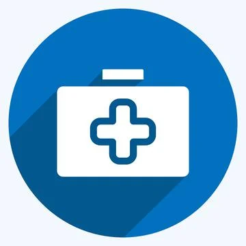 Icon Help. suitable for education symbol. long shadow style. simple design ed Stock Illustration