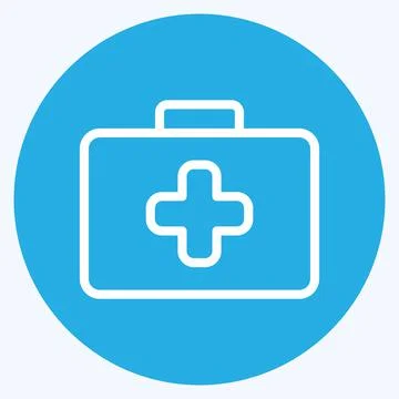 Icon Help. suitable for education symbol. blue eyes style. simple design edit Stock Illustration