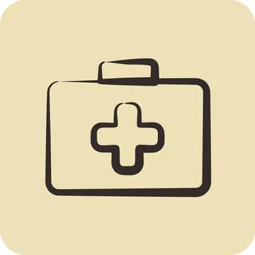 Icon Help. suitable for education symbol. hand drawn style. simple design e.. Stock Illustration