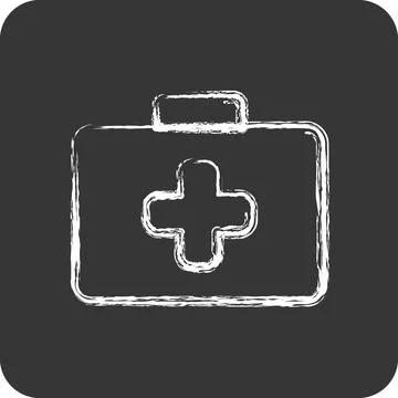Icon Help. suitable for education symbol. chalk Style. simple design editab.. Stock Illustration
