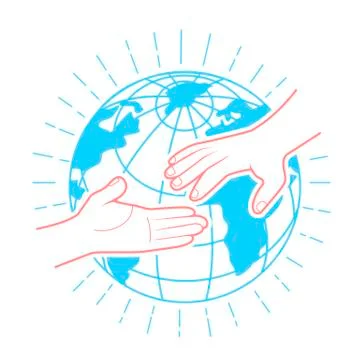 Icon helping hands Stockillustratie