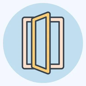 Icon Highest Quality Windows. related to Green House symbol. color mate sty.. Stock Illustration
