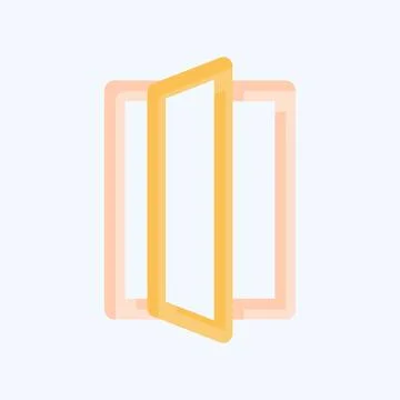 Icon Highest Quality Windows. related to Green House symbol. flat style. de.. Stock Illustration