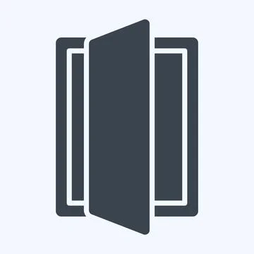 Icon Highest Quality Windows. related to Green House symbol. glyph style. d.. Stock Illustration