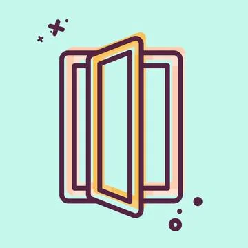 Icon Highest Quality Windows. related to Green House symbol. MBE style. des.. Stock Illustration