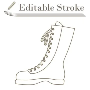 Icon Of Hiking Boot Stock Illustration