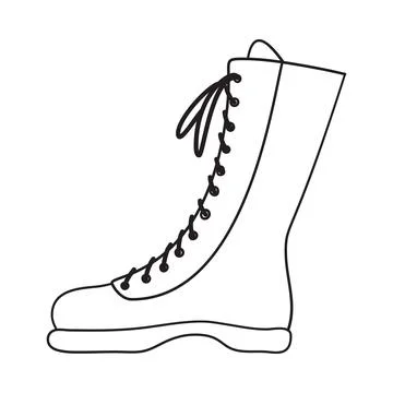 Icon Of Hiking Boot Stock Illustration