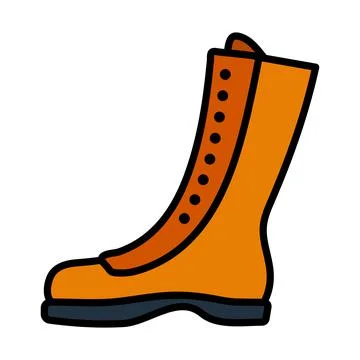 Icon Of Hiking Boot Stock Illustration