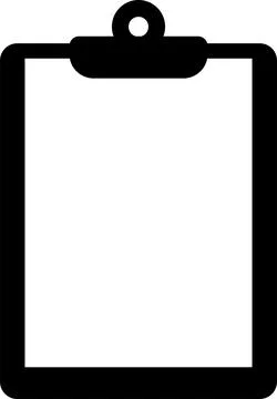 Icon holder and folders for documents with a sheet of paper, black silhouette. Stock Illustration