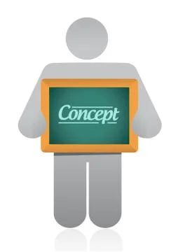 Icon holding a concept message illustration Stock Illustration