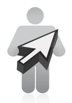Icon holding a cursor Stock Illustration