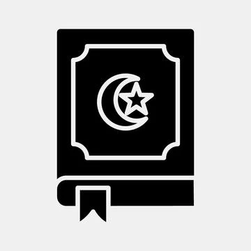 Icon the holy Quran. Islamic elements of Ramadhan, Eid Al Fitr, Eid Al Adha.. Illustrazione stock