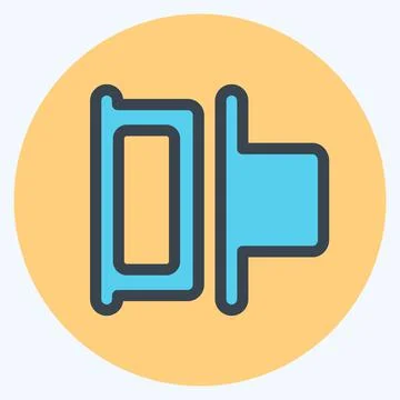 Icon Horizontal Distribute Left - Color Mate Style,Simple illustration,Editab Stock Illustration