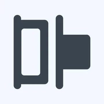 Icon Horizontal Distribute Left - Glyph Style,Simple illustration,Editable st Stock Illustration