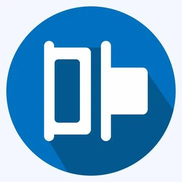 Icon Horizontal Distribute Left - Long Shadow Style,Simple illustration,Edita Stock Illustration