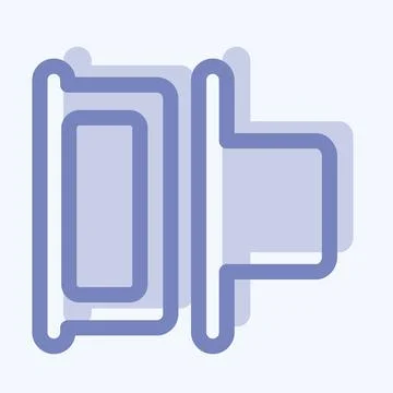 Icon Horizontal Distribute Left - Two Tone Style,Simple illustration,Editable Ilustração Stock