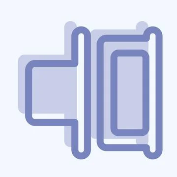 Icon Horizontal Distribute Right - Two Tone Style,Simple illustration,Editabl Ilustração Stock