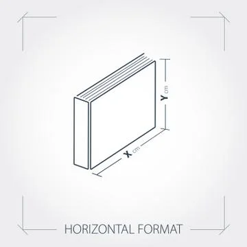 Icon of horizontal format photobook Stock Illustration
