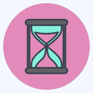 Icon Hourglass. suitable for web interface symbol. color mate style. simple d Stock Illustration