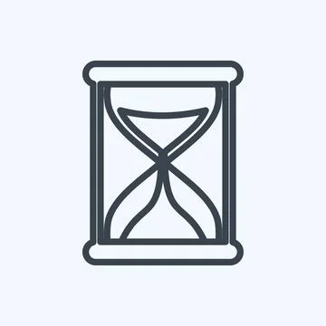 Icon Hourglass. suitable for web interface symbol. line style. simple design  Stock Illustration