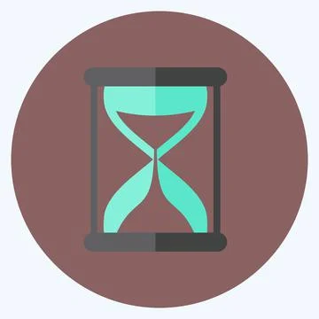 Icon Hourglass. suitable for web interface symbol. flat style. simple design  Stock Illustration
