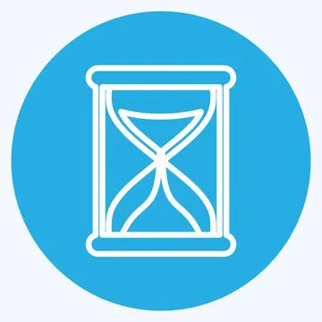 Icon Hourglass. suitable for web interface symbol. blue eyes style. simple de Stock Illustration