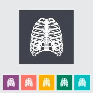 Icon of human thorax. Stock Illustration