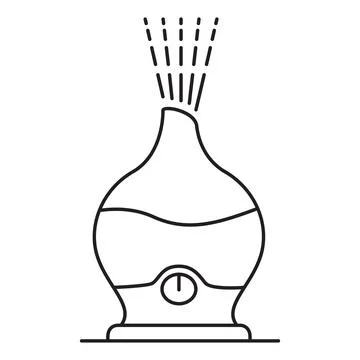 Icon humidifier .Air diffuser. Isolated on white background. Stock Illustration