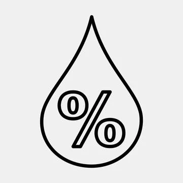 Icon humidity. Weather elements symbol. Icons in line style. Good for print.. イラスト素材