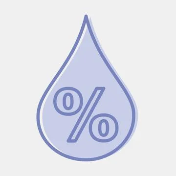 Icon humidity. Weather elements symbol. Icons in two tone style. Good for p.. イラスト素材