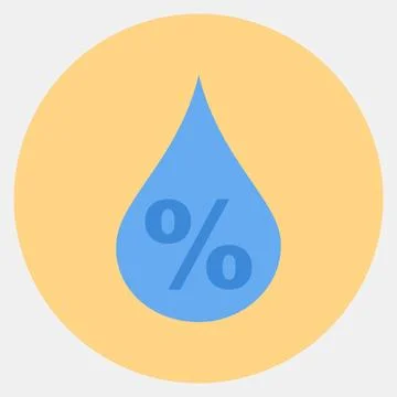 Icon humidity. Weather elements symbol. Icons in color mate style. Good for.. イラスト素材