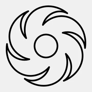 Icon hurricane. Weather elements symbol. Icons in line style. Good for prin.. Stockillustratie