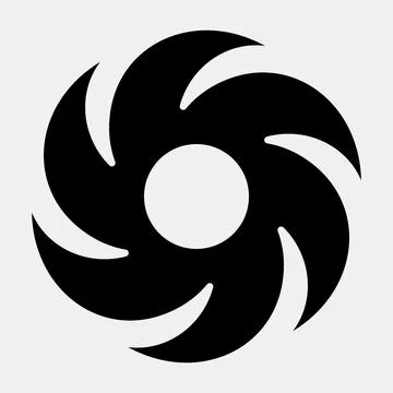 Icon hurricane. Weather elements symbol. Icons in glyph style. Good for pri.. イラスト素材