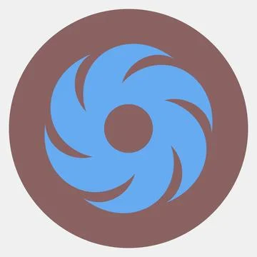 Icon hurricane. Weather elements symbol. Icons in color mate style. Good fo.. イラスト素材