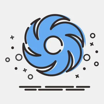 Icon hurricane. Weather elements symbol. Icons in MBE style. Good for print.. Illustrazione stock
